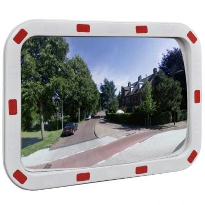 Emaga convex lustro drogowe prostokątne 40 x 60 cm z odblaskową ramą