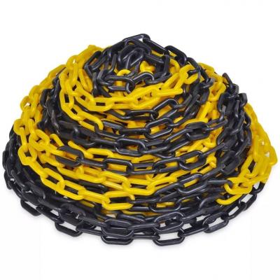 Emaga plastikowy łańcuch ostrzegawczy, 30 m, żółto-czarny
