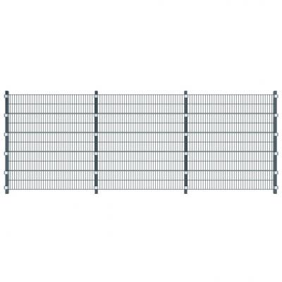 Emaga vidaxl panel ogrodzeniowy z słupkami, 6 x 2 m, antracytowa szarość