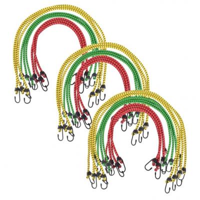 Emaga vidaxl linki bungee, 30 szt, 60/80/100 cm, czerwona, żółta, zielona