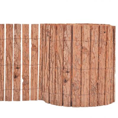 Emaga vidaxl ogrodzenie z kory, 1000 x 30 cm