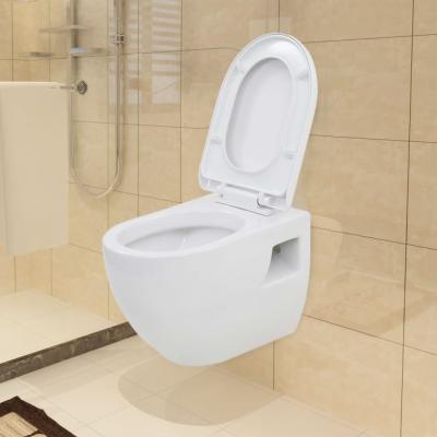 Emaga vidaxl toaleta wisząca, ceramiczna, biała