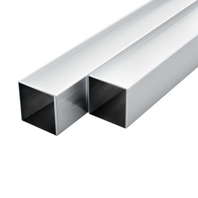 Emaga vidaxl rury aluminiowe, 6 szt., przekrój kwadratowy, 1 m, 25x25x2 mm