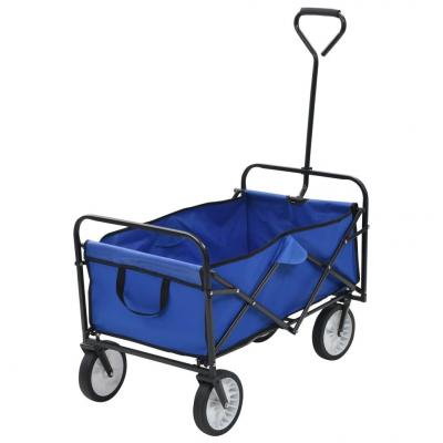 Emaga vidaxl składany wózek ręczny, stalowy, niebieski