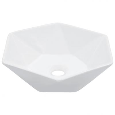 Emaga vidaxl umywalka, 41 x 36,5 x 12 cm, ceramiczna, biała