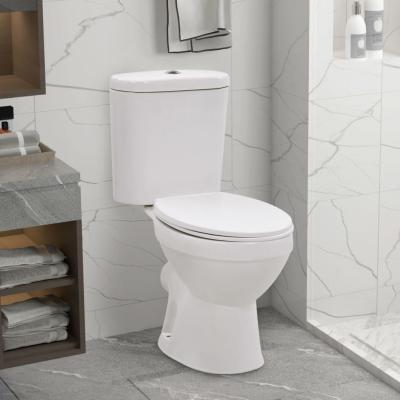 Emaga vidaxl toaleta stojąca ze zbiornikiem, ciche zamykanie, ceramika biała