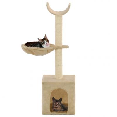 Emaga vidaxl drapak dla kota z sizalowymi słupkami, 105 cm, beżowy