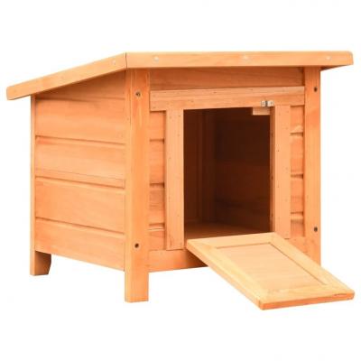Emaga vidaxl domek dla kota, lite drewno sosnowe i jodłowe, 50x46x43,5 cm