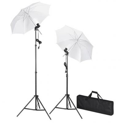 Emaga zestaw oświetleniowy do studio ze statywami i parasolkami