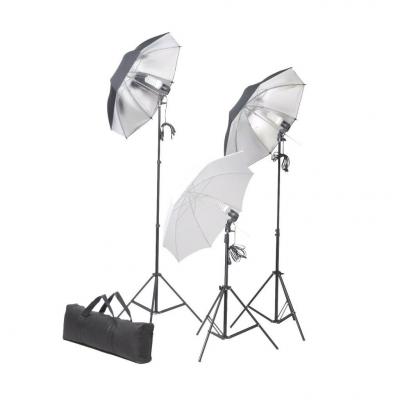Emaga vidaxl zestaw oświetleniowy do studio ze statywami i parasolkami