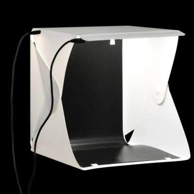 Emaga vidaxl składany lightbox studyjny z lampami led, 23x25x25 cm, biały