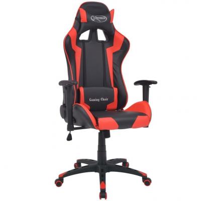Emaga vidaxl rozkładane krzesło biurowe, sportowe, sztuczna skóra, czerwone