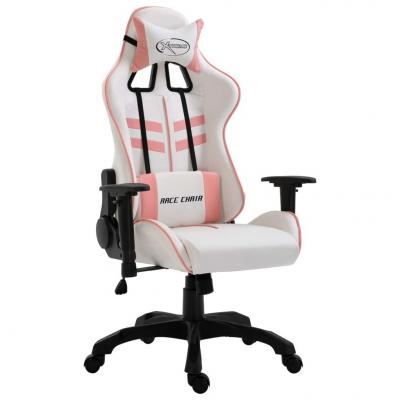 Emaga vidaxl fotel dla gracza, różowy, sztuczna skóra