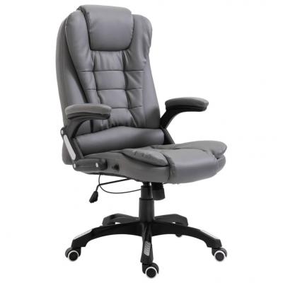 Emaga vidaxl krzesło biurowe, antracytowe, sztuczna skóra