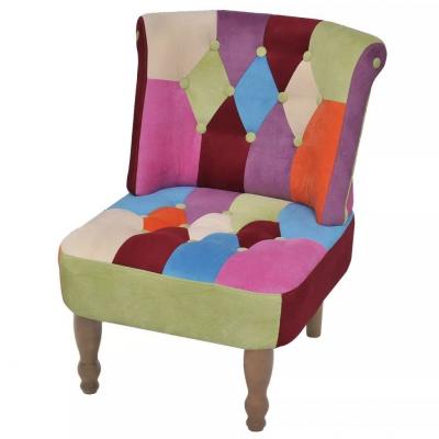 Emaga vidaxl fotel francuski, patchworkowy, tkanina