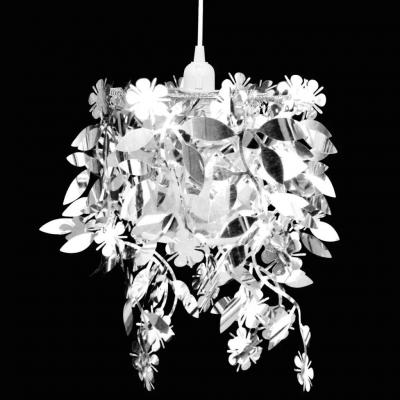 Emaga vidaxl lampa z abażurem w kształcie liści, 21,5 x 30 cm, srebrna