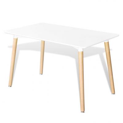 Emaga vidaxl prostokątny stół z płyty mdf, biały