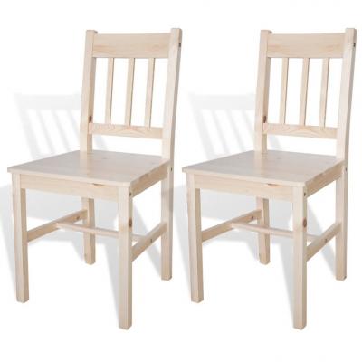 Emaga vidaxl krzesła stołowe, 2 szt., drewno sosnowe