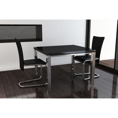 Emaga vidaxl krzesła stołowe na płozach, 2 szt., czarne, sztuczna skóra