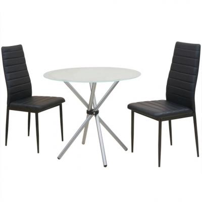 Emaga vidaxl zestaw mebli do jadalni, 3 elementy stół i 2 krzesła