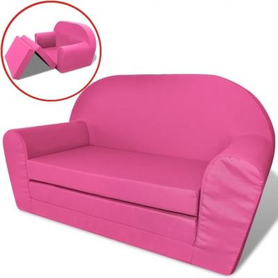 Emaga vidaxl sofa amerykanka dziecięca różowa