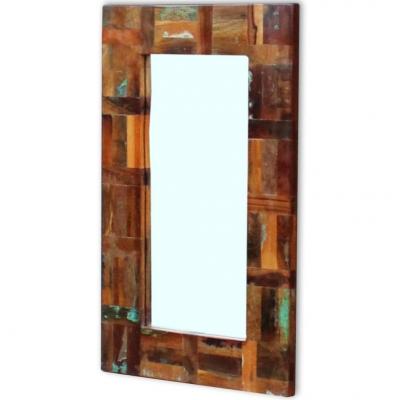 Emaga vidaxl lustro z ramą z drewna odzyskanego, 80x50 cm