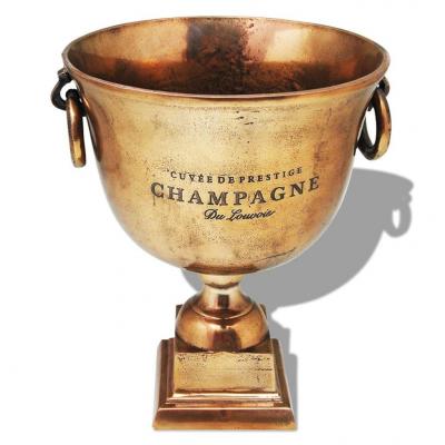Emaga vidaxl wiaderko na szampana w kształcie pucharu, miedziane, brązowe