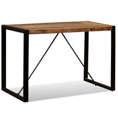 Emaga vidaxl stół do jadalni z litego drewna odzyskanego, 120 cm