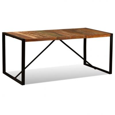 Emaga vidaxl stół jadalniany z litego drewna odzyskanego, 180 cm