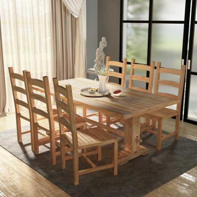 Emaga vidaxl zestaw mebli do jadalni 7 elementów, stół i krzesła, drewno tekowe
