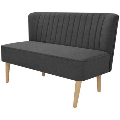 Emaga vidaxl sofa, 117x55,5x77 cm, ciemnoszara, tkanina