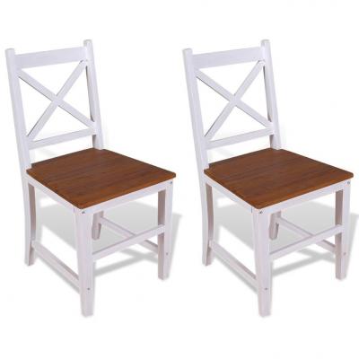 Emaga vidaxl krzesła do jadalni, 2 szt, lite drewno tekowe i mahoniowe