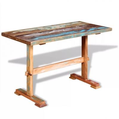 Emaga vidaxl stół do jadalni z litego drewna odzyskanego, 120x58x78 cm
