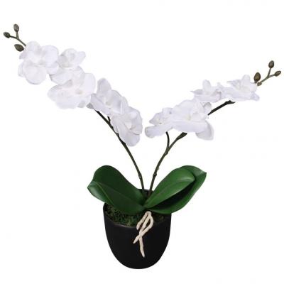 Emaga vidaxl sztuczna orchidea z doniczką, 30 cm, kolor biały