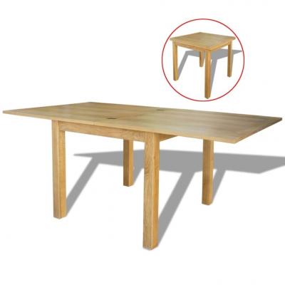 Emaga vidaxl rozkładany stół z drewna dębowego, 170x85x75 cm