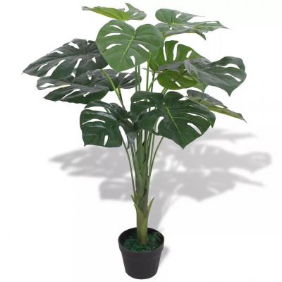 Emaga vidaxl sztuczna roślina monstera z doniczką, 70 cm, kolor zielony