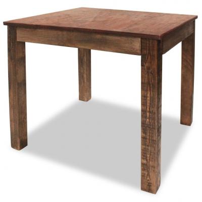 Emaga vidaxl stół do jadalni, lite drewno z recyklingu, 82x80x76 cm