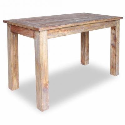 Emaga vidaxl stół do jadalni z litego drewna odzyskanego, 120x60x77 cm