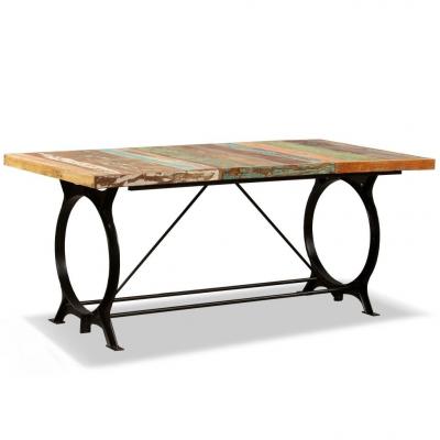 Emaga vidaxl stół jadalniany z litego drewna odzyskanego, 180 cm