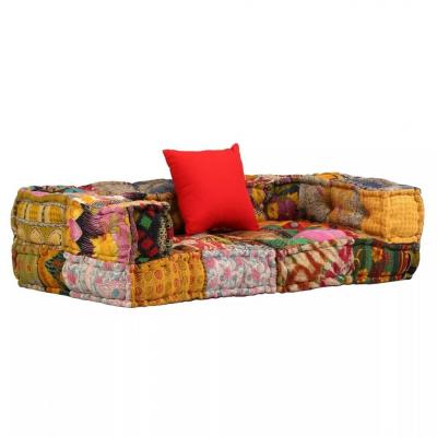 Emaga vidaxl 2-osobowa modułowa sofa z podłokietnikami, patchworkowa