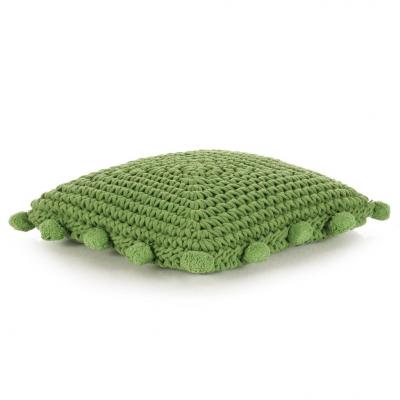 Emaga vidaxl poduszka podłogowa, kwadratowa, bawełna, 50x50 cm, zielona