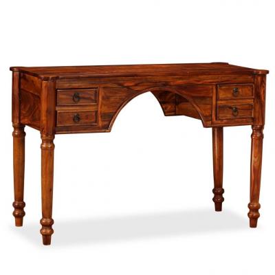 Emaga vidaxl biurko z litego drewna sheesham, 115x50x76 cm