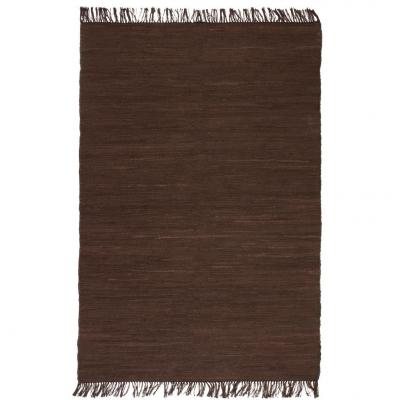 Emaga vidaxl ręcznie tkany dywanik chindi, bawełna, 120x170 cm, brązowy
