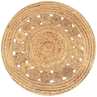 Emaga vidaxl dywan pleciony z juty, 90 cm, okrągły