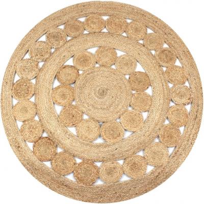 Emaga vidaxl dywan pleciony z juty, 120 cm, okrągły