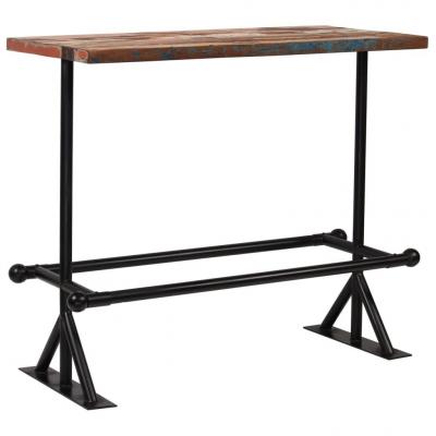 Emaga vidaxl stolik barowy z drewna z odzysku, wielokolorowy, 120x60x107 cm