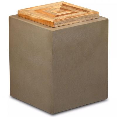 Emaga vidaxl stolik z drewna odzyskanego i betonu, 35x35x45 cm