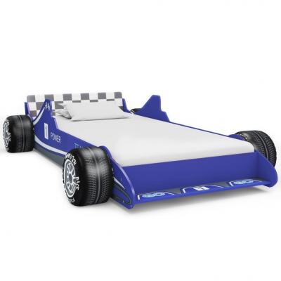 Emaga vidaxl łóżko dziecięce w kształcie samochodu, 90x200 cm, niebieskie