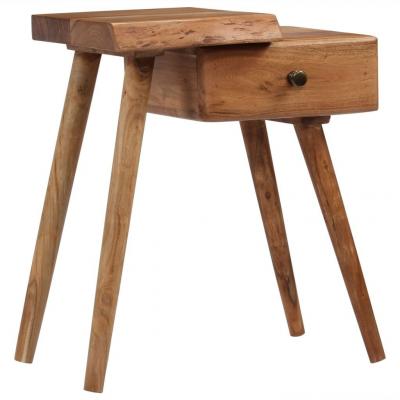 Emaga vidaxl stolik nocny z litego drewna akacjowego, 45 x 32 x 55 cm