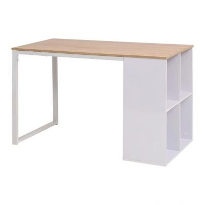 Emaga vidaxl biurko 120 x 60 x 75 cm, kolor dębowy i biały